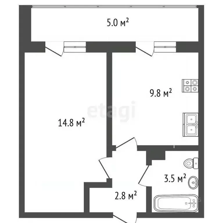 1-к кв. Самарская область, Волжский район, Смышляевка городское ... - Фото 2