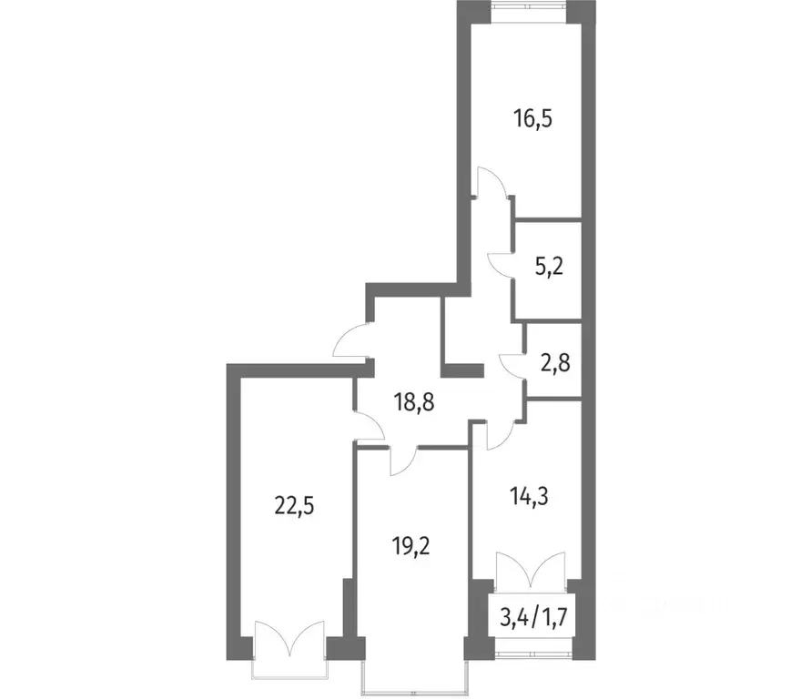 3-к кв. Санкт-Петербург ул. Академика Константинова, 1к1 (101.0 м) - Фото 0