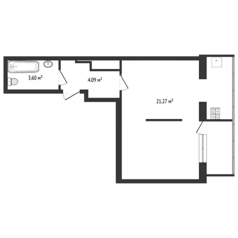 Студия Тюменская область, Тюмень Таврическая ул., 9к5 (29.0 м) - Фото 2