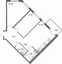 2-к кв. Ленинградская область, Тосненский район, Федоровское городское ... - Фото 1