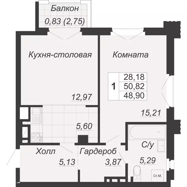 1-к кв. Ростовская область, Ростов-на-Дону Социалистическая ул., 118 ... - Фото 0