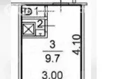 Квартира-студия: Томск, микрорайон Черемошники, улица Героев ... - Фото 1