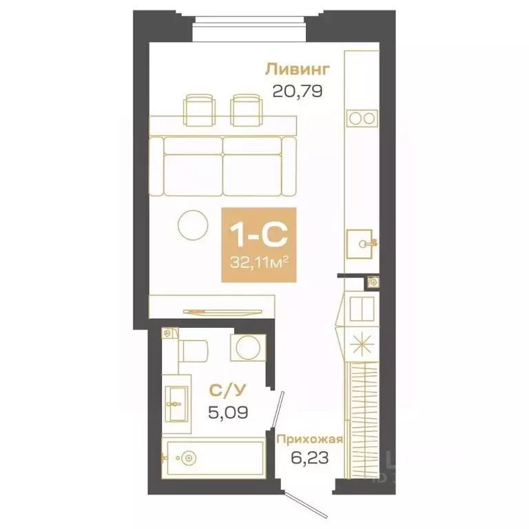 1-к кв. Новосибирская область, Новосибирск Академгородок мкр, ул. Мусы ... - Фото 1