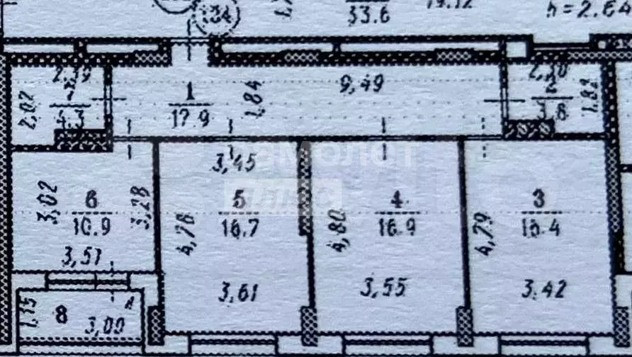 3-к. квартира, 86,9 м, 16/21 эт. - Фото 0