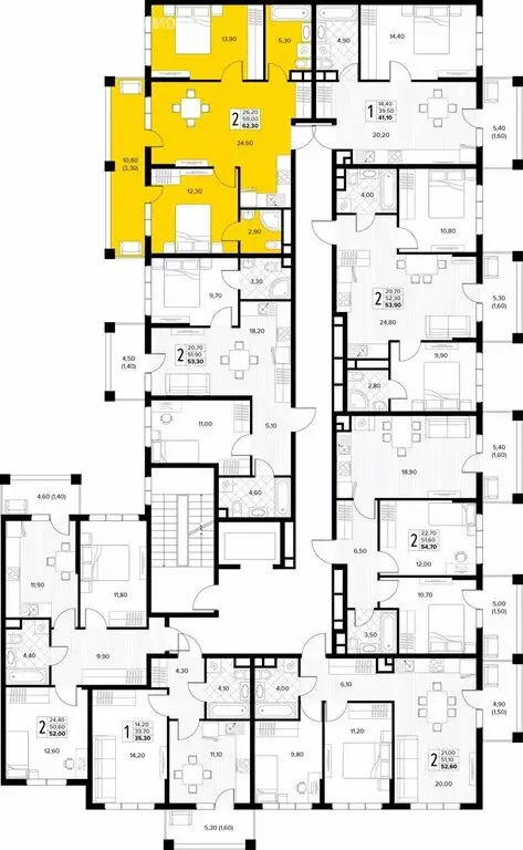 2-комнатная квартира: Сукко, жилой комплекс Кипарис (62.3 м) - Фото 2