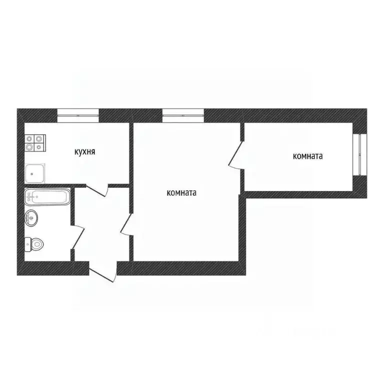 2-к кв. Ленинградская область, Новая Ладога Волховский район, ул. ... - Фото 2