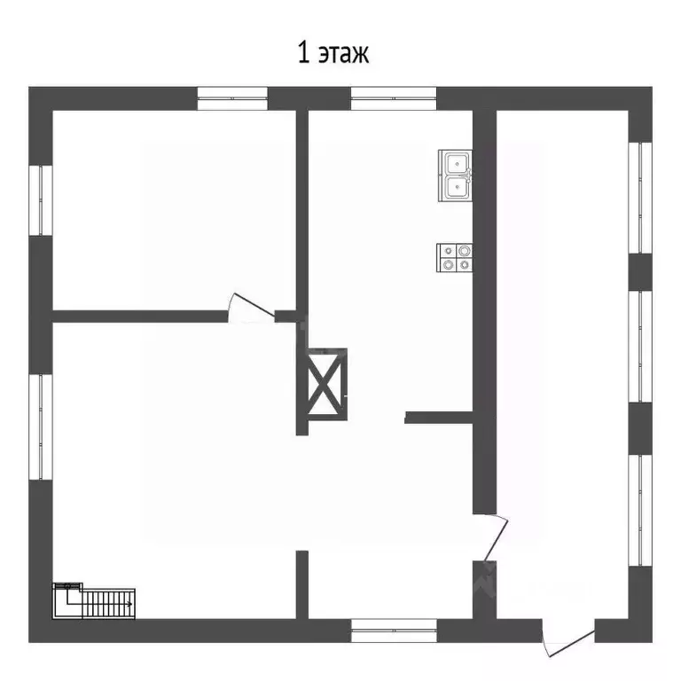 Дом в Томская область, Томский район, с. Курлек Лесная ул. (66 м) - Фото 1