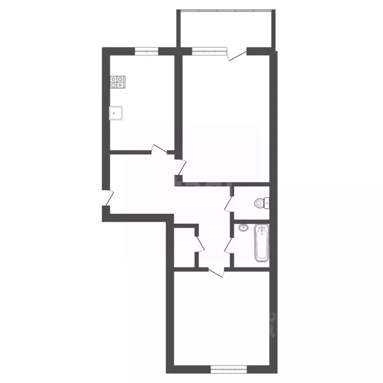 2-к кв. Тульская область, Плавск Октябрьская ул., 4 (53.0 м) - Фото 2