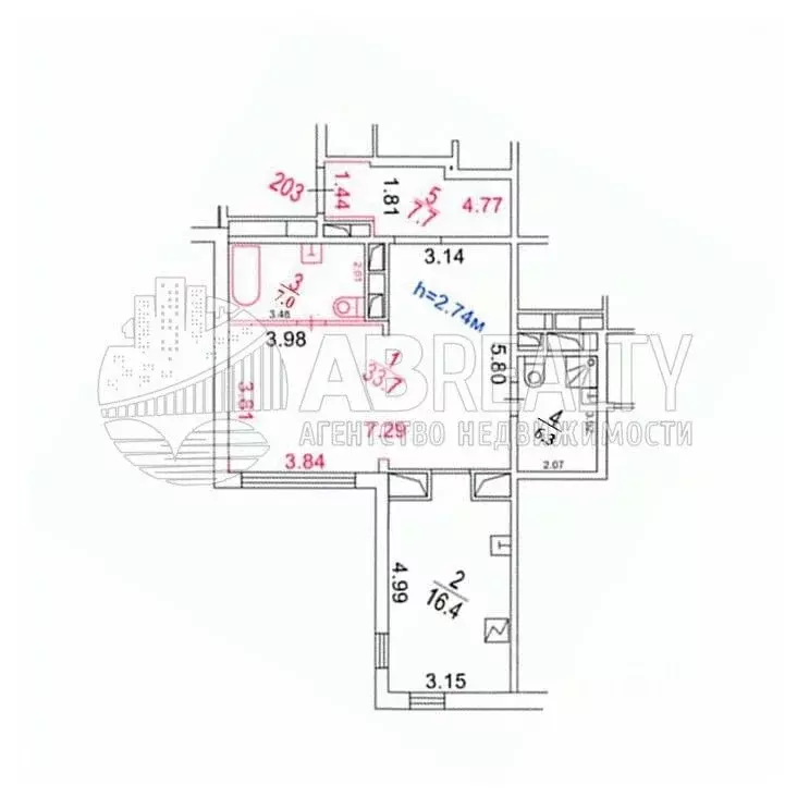 1-к кв. Москва ул. Архитектора Власова, 6 (71.1 м) - Фото 2