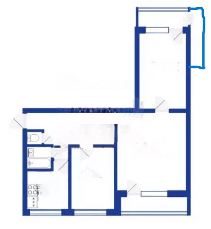 Продаётся 3-к квартира, 60 м - Фото 0