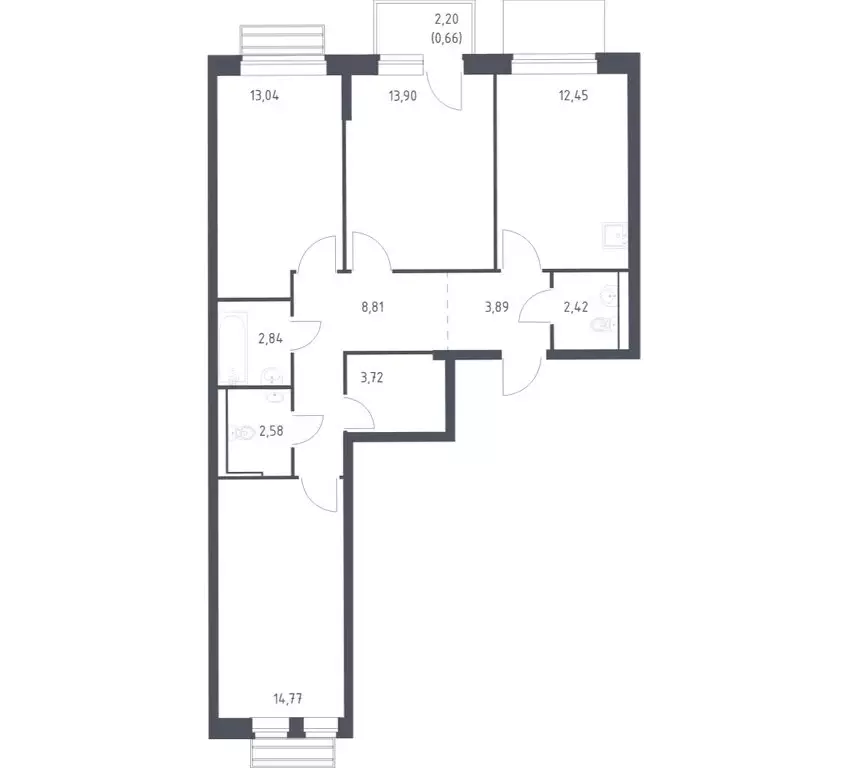 3-комнатная квартира: село Лайково, микрорайон Город-Событие, ЖК ... - Фото 1