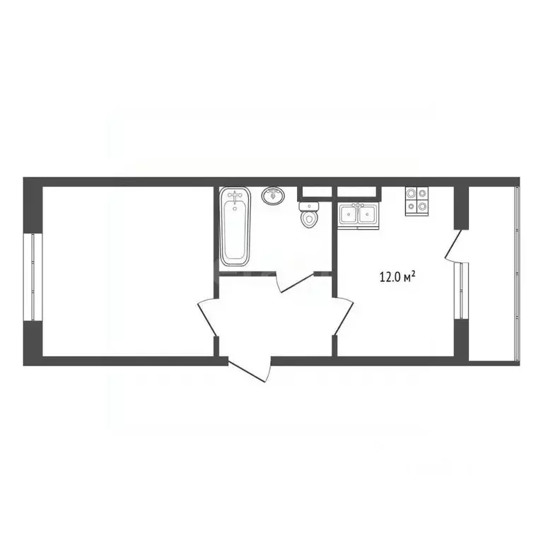 1-к кв. Тюменская область, Тобольск городской округ, пос. Сумкино ул. ... - Фото 2