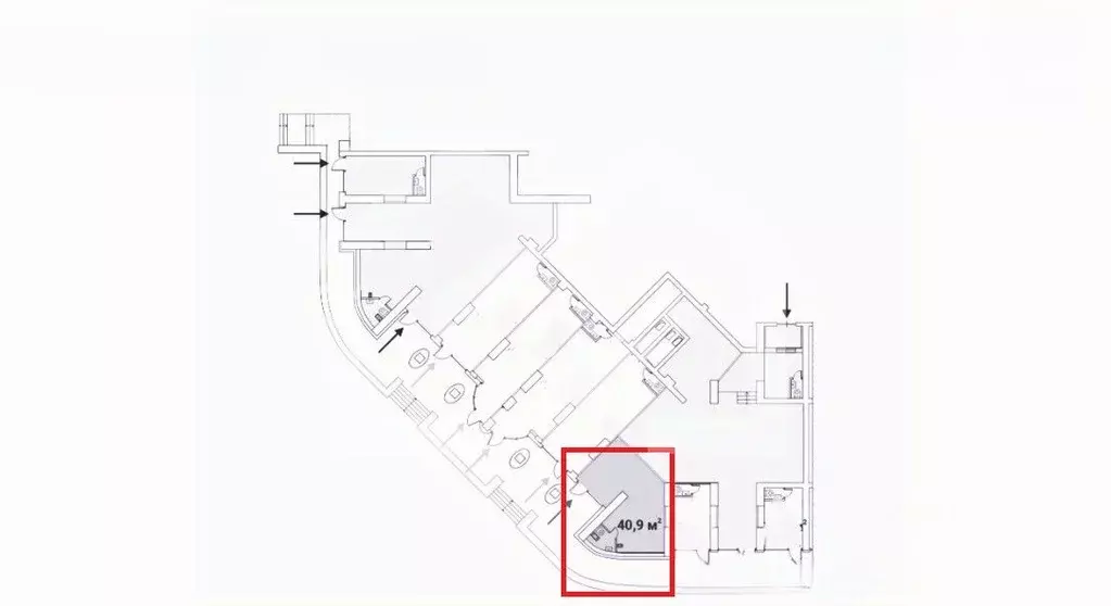 Торговая площадь в Москва Ярцевская ул., 27к1 (41 м) - Фото 1