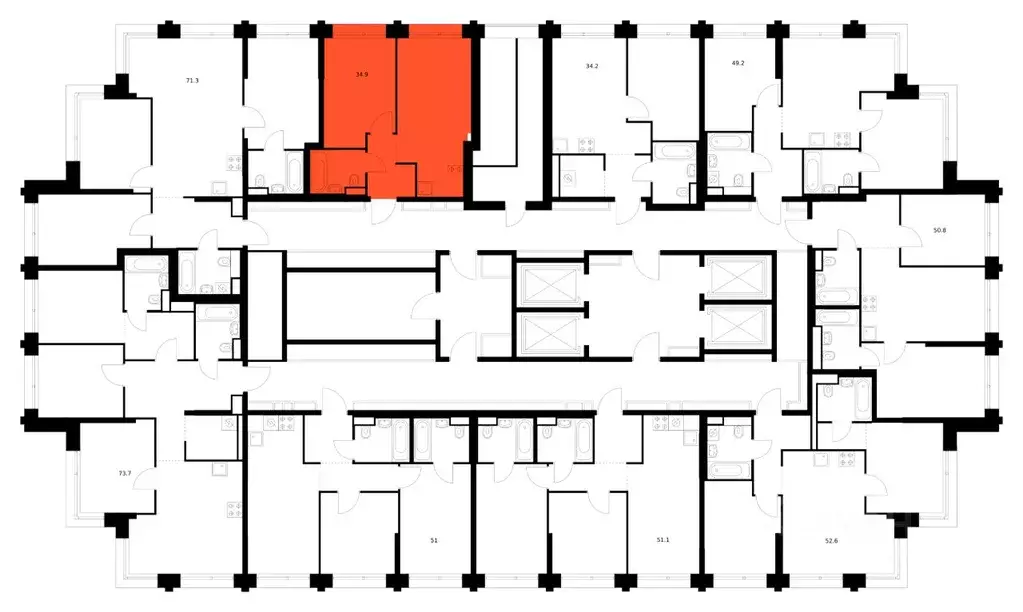 1-к кв. Москва ул. Маршала Прошлякова, 12к2с1 (34.9 м) - Фото 2