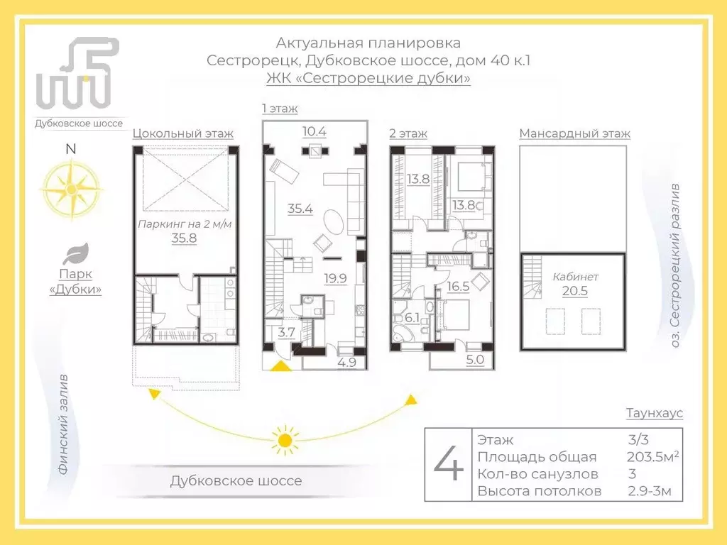 4-к кв. Санкт-Петербург, Санкт-Петербург, Сестрорецк Дубковское ш., ... - Фото 1