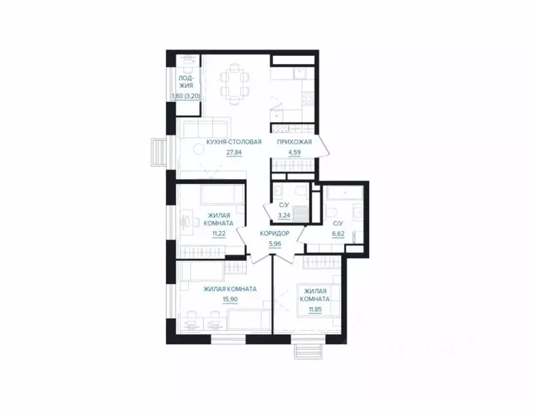 3-к кв. Свердловская область, Екатеринбург ул. Энтузиастов (87.9 м) - Фото 1