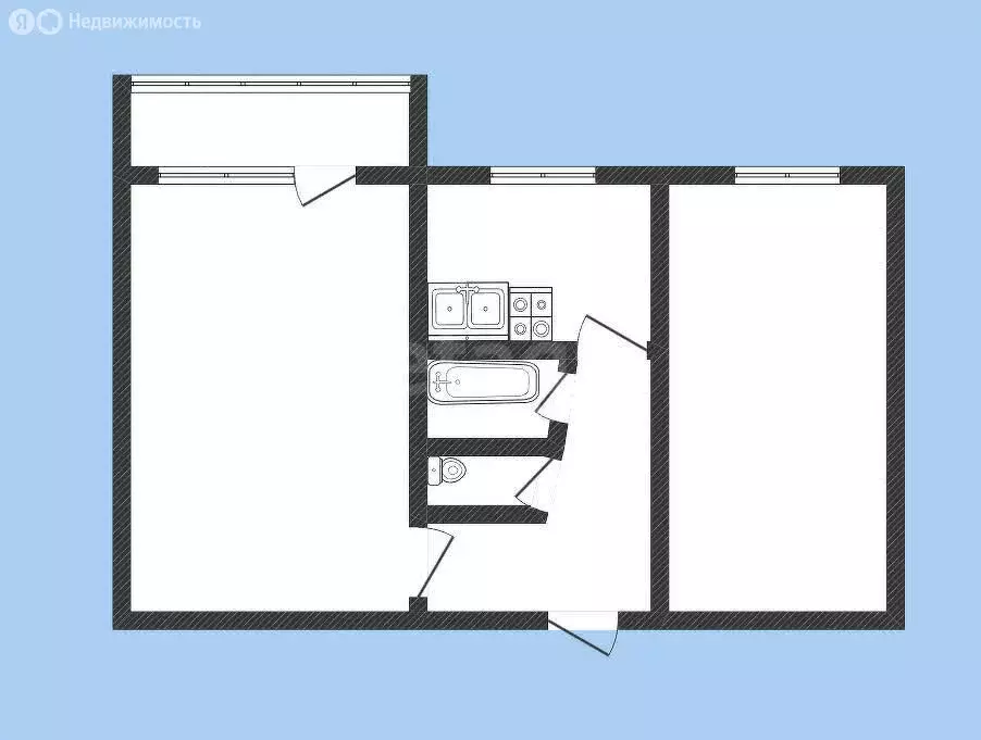 2-комнатная квартира: Нерехта, улица Карла Либкнехта, 26 (44 м) - Фото 1