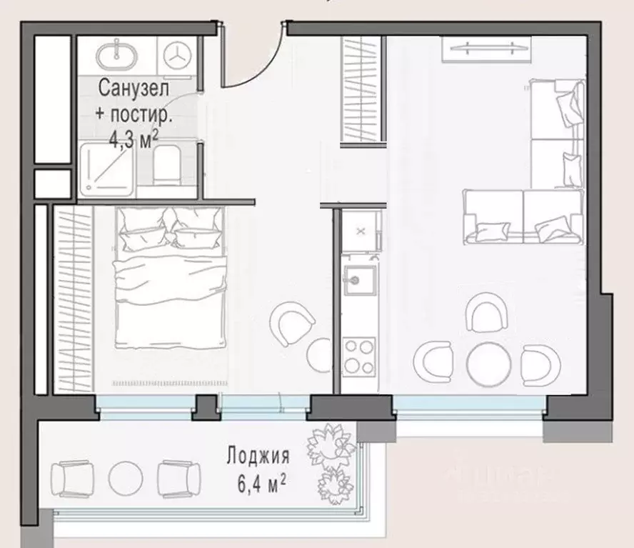 1-к кв. Москва ул. Виктора Маслова, 2 (44.0 м) - Фото 1