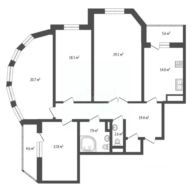 4-к кв. Московская область, Раменское Северное ш., 42 (135.5 м) - Фото 1