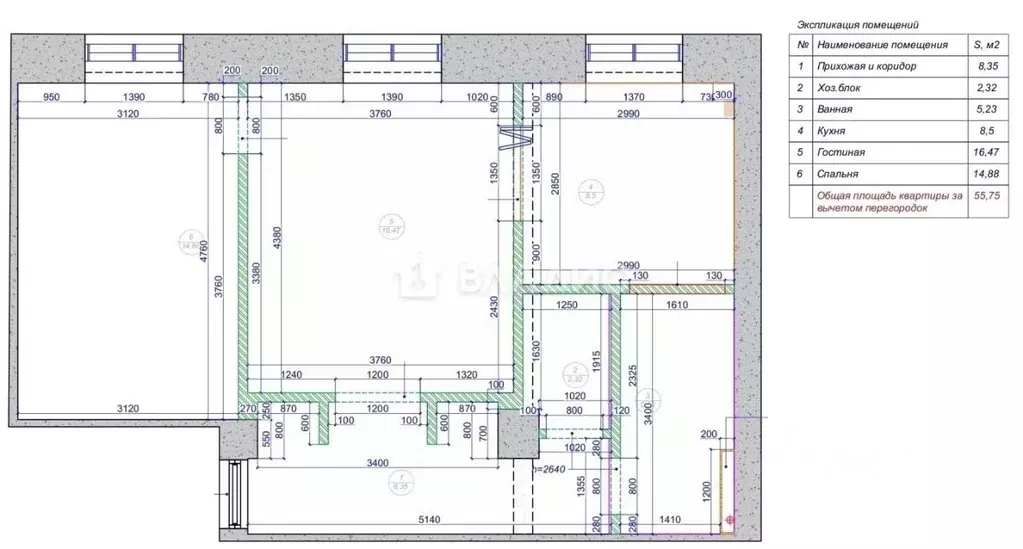 2-к кв. Владимирская область, Владимир Большая Нижегородская ул., 32 ... - Фото 2