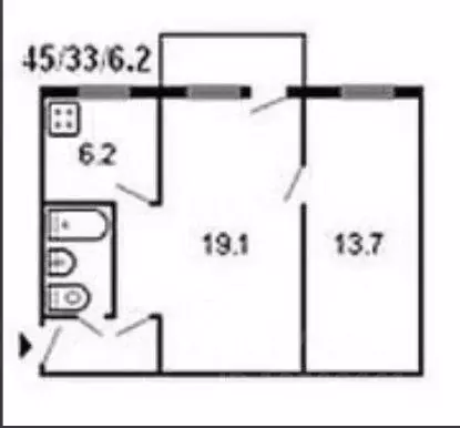 Студия Томская область, Томск Алтайская ул., 163б (17.6 м) - Фото 2