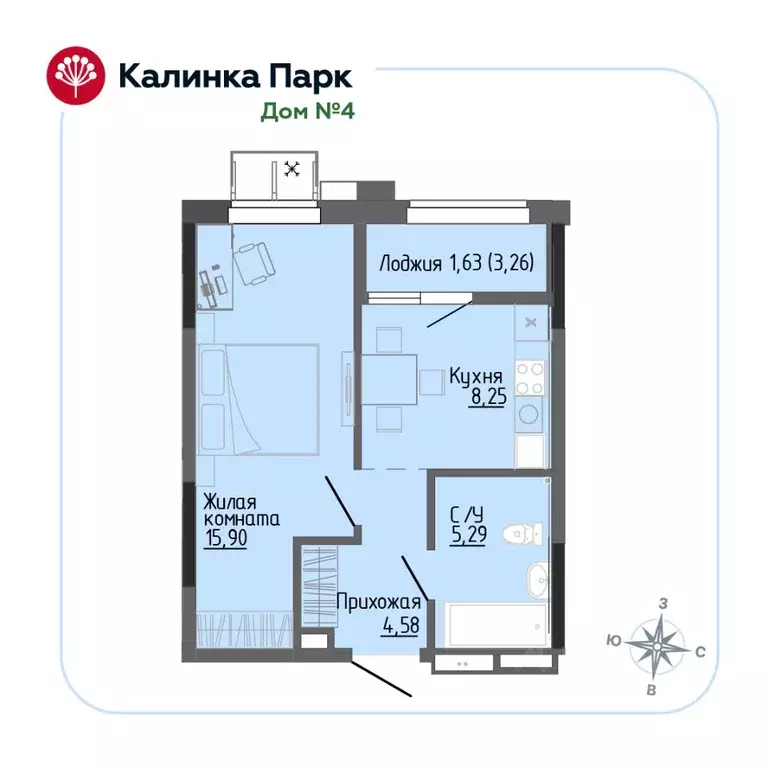 1-к кв. Удмуртия, Ижевск Восток-3 МОТ СНТ, 90 (34.56 м) - Фото 0