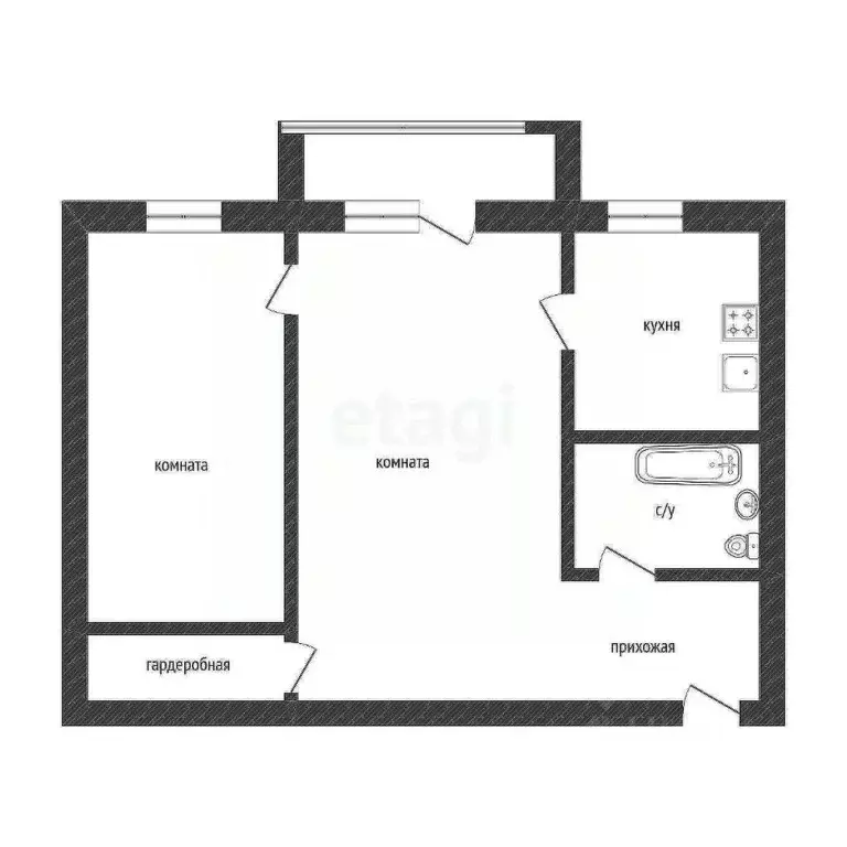 2-к кв. Курганская область, Курган ул. МАКСИМА ГОРЬКОГО, 106 (44.2 м) - Фото 2