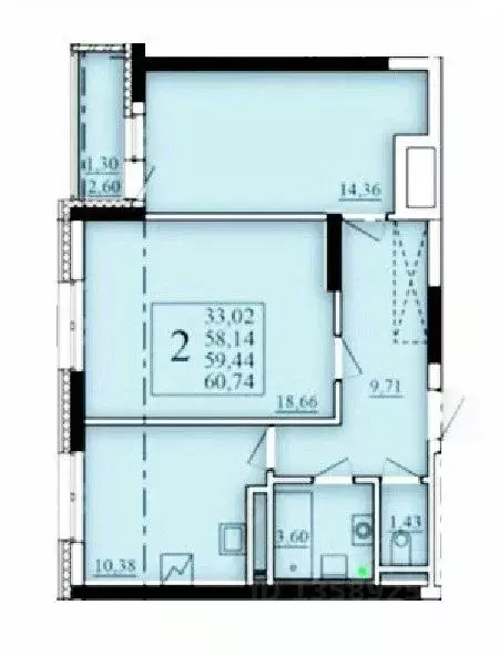 2-к кв. Башкортостан, Уфа Затон-Восточный жилрайон, Паруса жилой ... - Фото 1