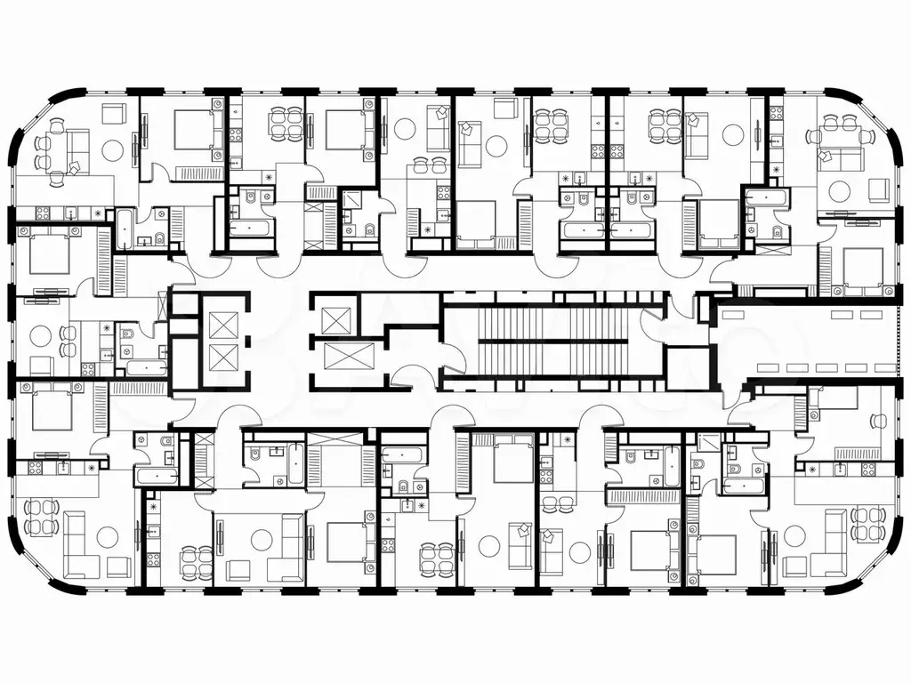 1-к. квартира, 37,4 м, 39/45 эт. - Фото 1