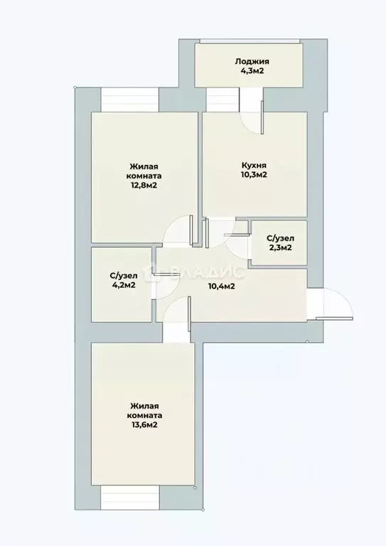 2-к кв. Кировская область, Киров ул. Капитана Дорофеева, 24 (53.6 м) - Фото 1