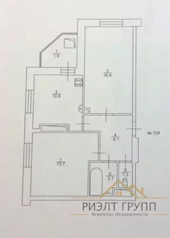 2-к кв. Татарстан, Казань ул. Зур Урам, 1Кк3 (52.0 м) - Фото 2