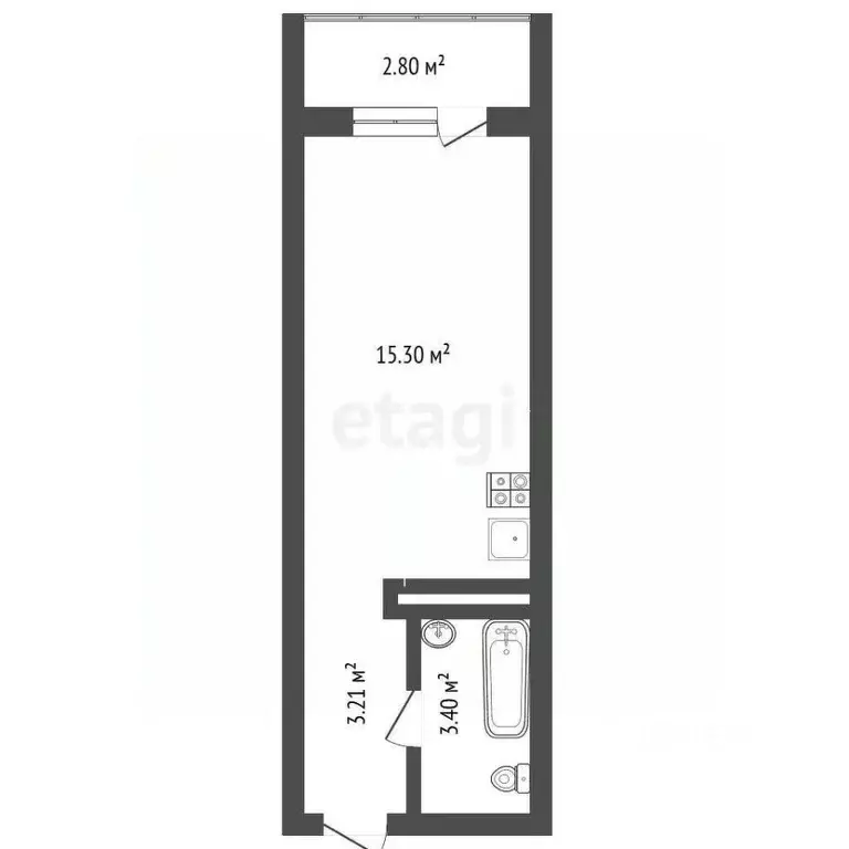 Студия Воронежская область, Воронеж Шилово мкр, ул. Теплоэнергетиков, ... - Фото 1