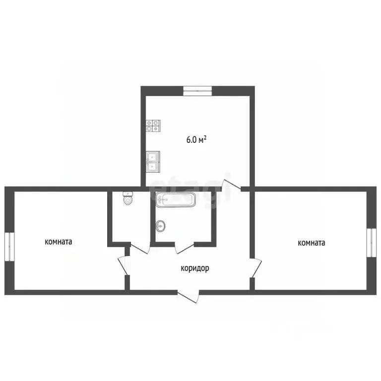 2-к кв. Московская область, Сергиев Посад ул. Юности, 2 (42.0 м) - Фото 1
