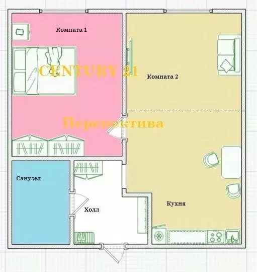 2-к кв. Московская область, Балашиха ул. Реутовская, 21 (31.6 м) - Фото 1