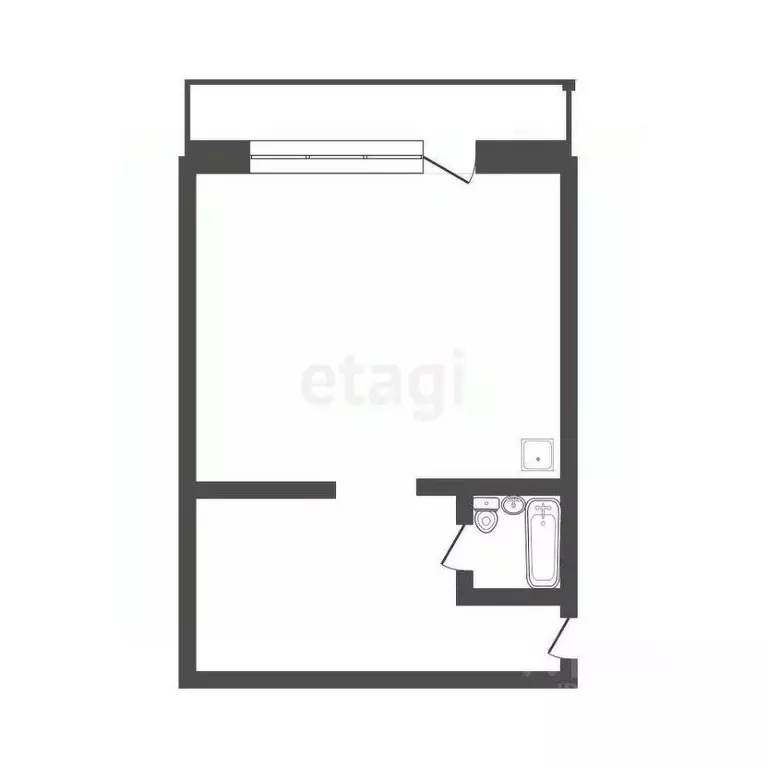 Студия Иркутская область, Иркутск Ушаковская ул., 3/1 (34.4 м) - Фото 2