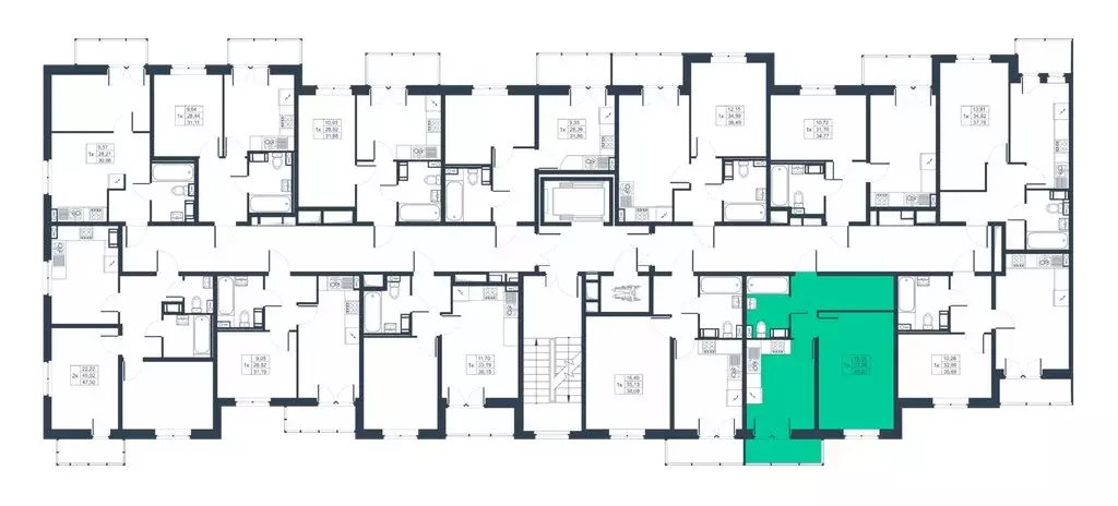 1-комнатная квартира: Коммунар, массив Ижора (38.14 м) - Фото 1