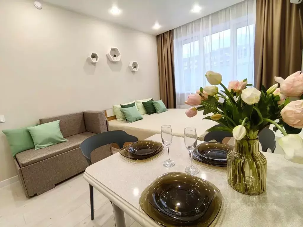 Студия Тюменская область, Тюмень ул. Новоселов, 92 (28.0 м) - Фото 1