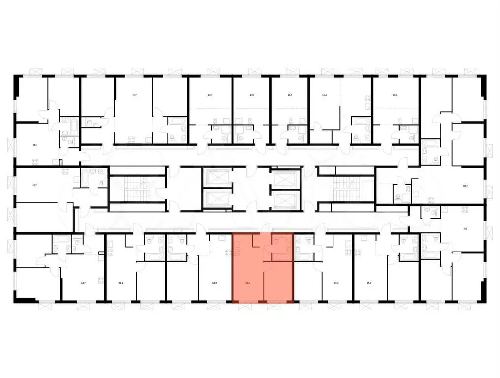 1-к. квартира, 32,6 м, 29/33 эт. - Фото 1