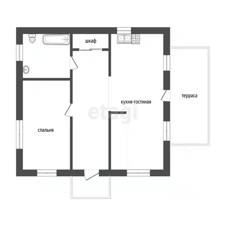 Дом в Севастополь Чайка садоводческое товарищество, 78 (73 м) - Фото 2