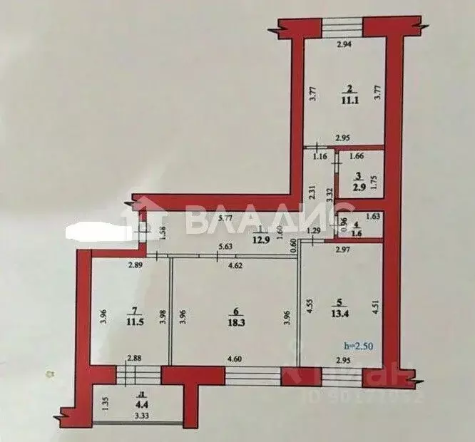 3-к кв. Башкортостан, Стерлитамак ул. Худайбердина, 218а (73.9 м) - Фото 2