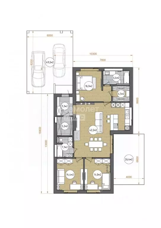 Дом в Челябинская область, Сосновский муниципальный округ, с. ... - Фото 1