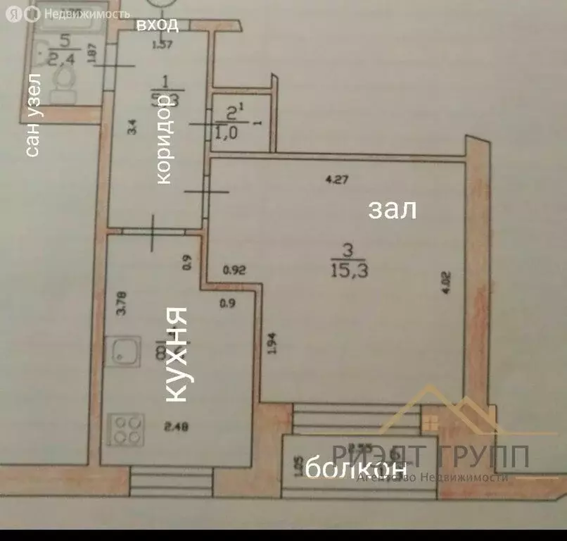 1-комнатная квартира: Казань, Мало-Московская улица, 14А (32.6 м) - Фото 1