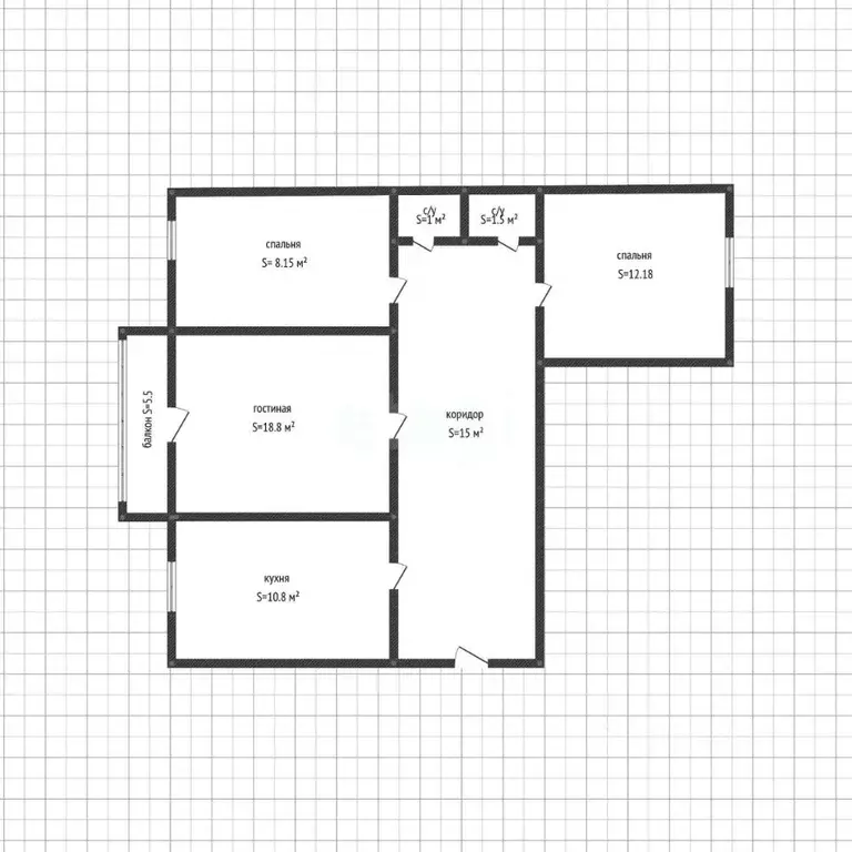 3-к кв. Адыгея, Майкоп Заводская ул., 1А (72.2 м) - Фото 2