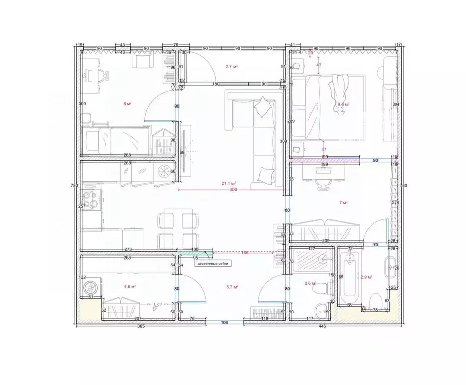 2-к кв. Москва Маломосковская ул., 14 (62.3 м) - Фото 1