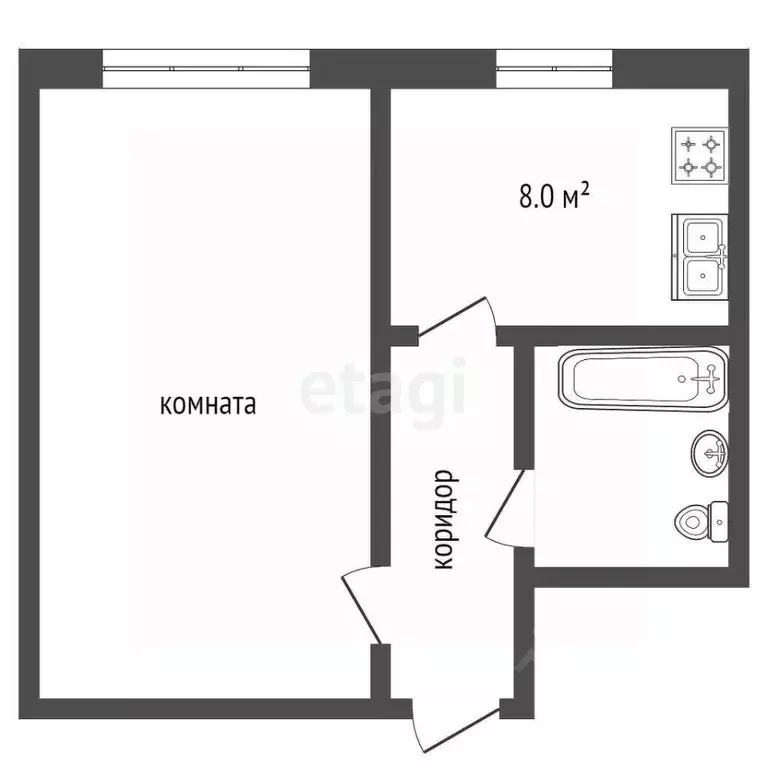 1-к кв. Камчатский край, Петропавловск-Камчатский ул. Академика ... - Фото 2