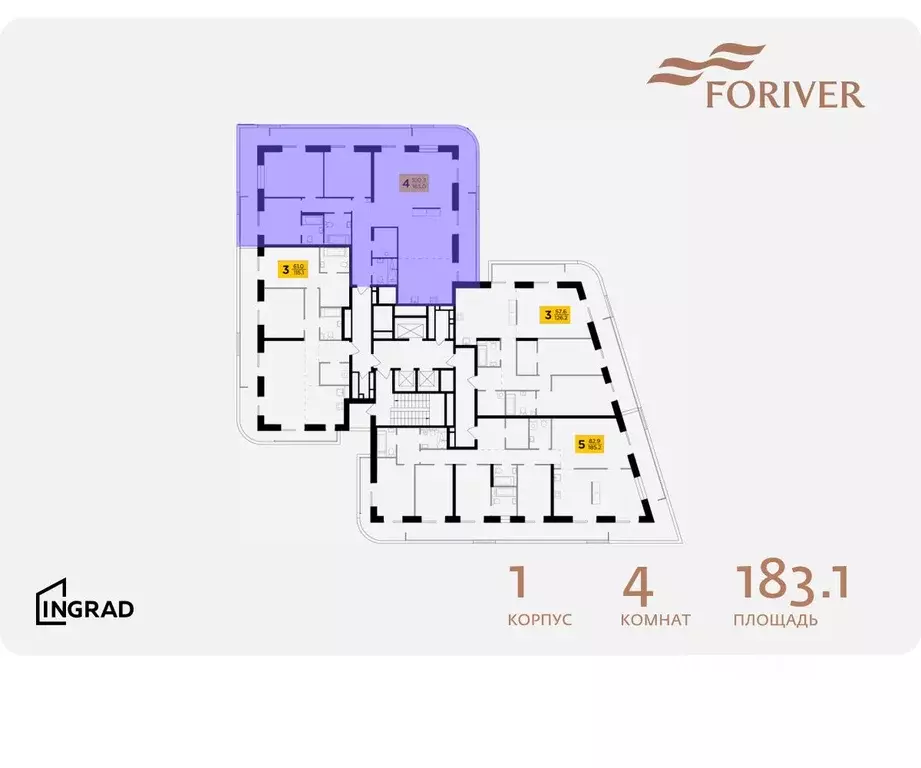 5-к кв. Москва ул. Эдуарда Стрельцова, 2к1 (183.1 м) - Фото 1