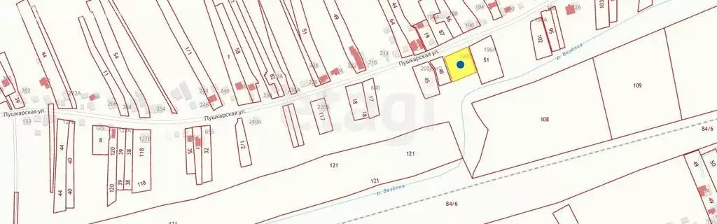 Участок в село Пушкарное, Пушкарская улица (14.2 м) - Фото 1