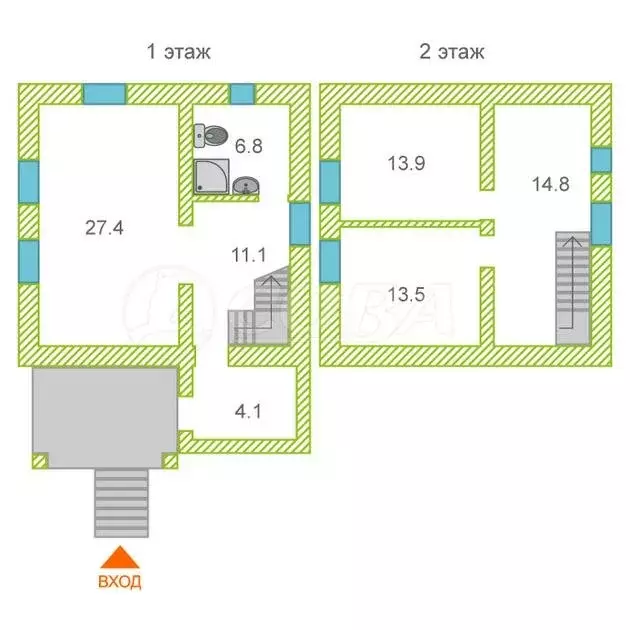 Дом в Тюменский муниципальный округ, село Щербак (95 м) - Фото 2