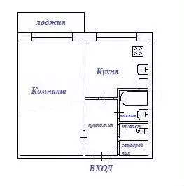 9-к. квартира, 33,5 м, 8/9 эт. - Фото 0