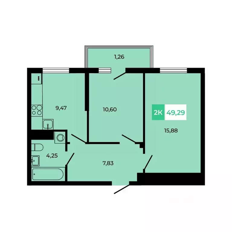 2-к кв. Ростовская область, Аксайский район, Щепкинское с/пос, пос. ... - Фото 1